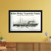 レイクス素晴らしステームシップ株式会社ルドントンミシガン キャンバスプリント (インサイチュ (リビング))