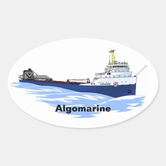 レイクス素晴らしフレーターAlgomarine 楕円形シール (正面)