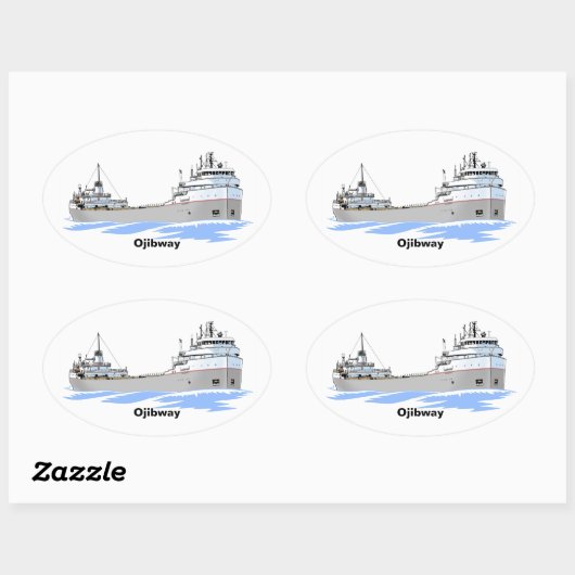 レイクス素晴らしフレーターOjibway 楕円形シール (シート)