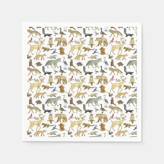 レイクス素晴らしワイルドライフナプキンス スタンダードカクテルナプキン (正面)