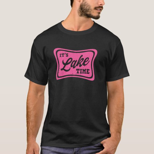 レイクタイム 懐かしい 湖での生活 楽しい夏 湖辺の日の思い出 T Tシャツ (正面)