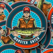 レイクタウト魚釣りステッカー |ダイカットのシール シール