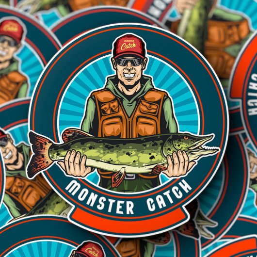 レイクタウト魚釣りステッカー |ダイカットのシール シール