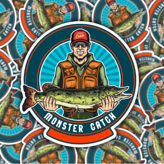 レイクタウト魚釣りステッカー |ダイカットのシール シール