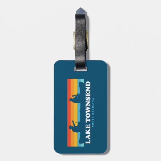 レイクタウンゼントノースカロライナ州カヌー ラゲッジタグ (裏面縦)