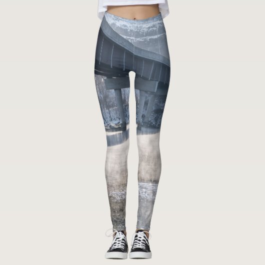 レイクタネコモフォギーウィンター魚釣り レギンス (正面)