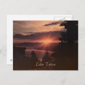 レイクタホの日の出 ヴィンテージ ポストカード (正面/裏面)