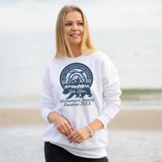 レイクタホアドベンチャーベアーファミリーマッチングバケーション スウェットシャツ
