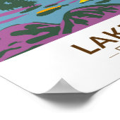 レイクタホエメラルドベイカリフォルニアヴィンテージ ポスター (角)