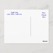 レイクタホカリフォルニアイーグルレイクポストカード ポストカード (裏面)
