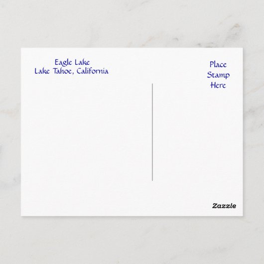 レイクタホカリフォルニアイーグルレイクポストカード ポストカード (裏面)