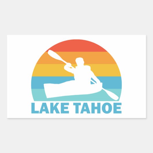 レイクタホカリフォルニアネバダカヤック 長方形シール (正面)