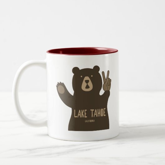 レイクタホカリフォルニアネバダピースベア ツートーンマグカップ (左)