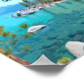 レイクタホカリフォルニアネバダヴィンテージ ポスター (角)