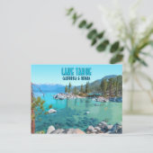 レイクタホカリフォルニアネバダヴィンテージ ポストカード (スタンド正面)