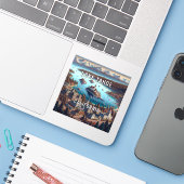 レイクタホカリフォルニア3インチビニールステッカー シール (ノートパソコンとiPhone)