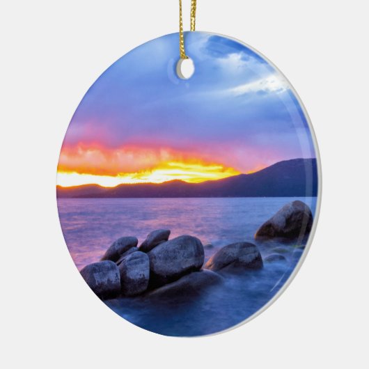 レイクタホクリスマスツリーオーナメント セラミックオーナメント (左)