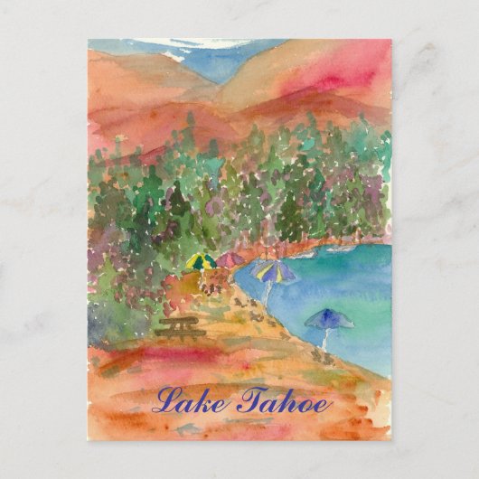 レイクタホサマービーチ傘山 ポストカード (正面)