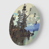 レイクタホサンドハーバークロック ラージ壁時計 (傾斜)