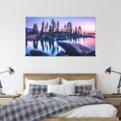 レイクタホサンドハーバービーチネバダアットサンセット キャンバスプリント (インサイチュ (寝室))