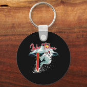 レイクタホシエラネバダカリフォルニアスノーボードS キーホルダー (正面)