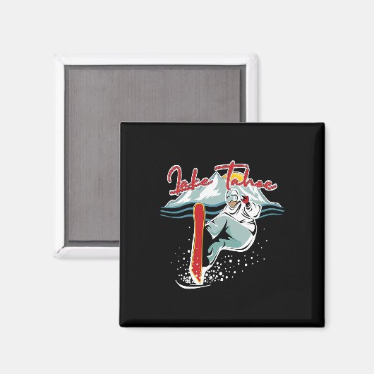 レイクタホシエラネバダカリフォルニアスノーボードS マグネット (正面/裏面)