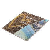 レイクタホブルーウォーターツリーハートラブ タイル (側面)