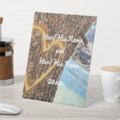 レイクタホブルーウォーターツリーハートラブ 台座サイン (インサイチュ)