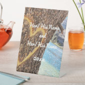 レイクタホブルーウォーターツリーハートラブ 台座サイン (インサイチュ)