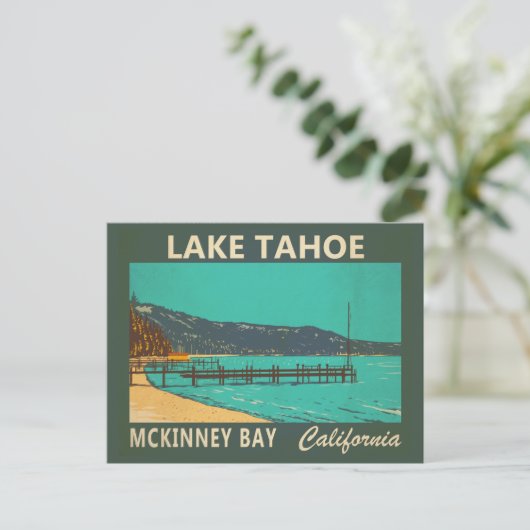 レイクタホマッキニーベイカリフォルニアヴィンテージ ポストカード (スタンド正面)