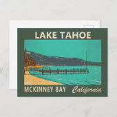 レイクタホマッキニーベイカリフォルニアヴィンテージ ポストカード (正面/裏面)