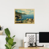 レイクタホヴィンテージトラベル ポスター (ホームオフィス)