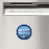 レイクタホ湖カリフォルニア風光明媚な円磁石 マグネット (インサイチュ (食洗機))