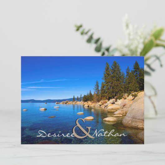 レイクタホ結婚式招待状 招待状 (スタンド正面)