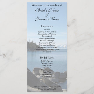 レイクタホ結婚式 プログラム