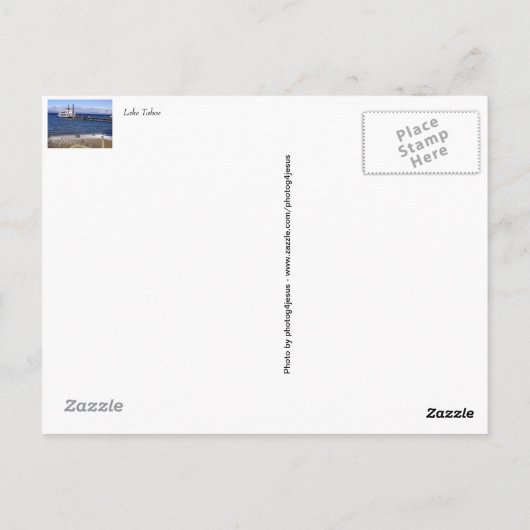 レイクタホ ポストカード (裏面)