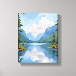 レイクタホ | 油彩画の風景 キャンバスプリント