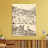 レイクダンモアハウスインサリスベリー キャンバスプリント (インサイチュ (リビング))