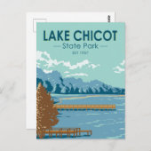 レイクチコット州パークアーカンソーヴィンテージ ポストカード (正面/裏面)