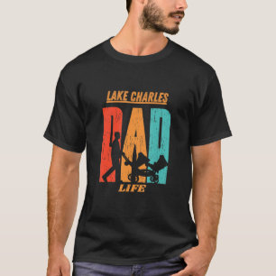 レイクチャールズおもしろい先住民州旗パパ親Ba Tシャツ