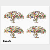 レイクチャールズプライドツリー 楕円形シール (シート)