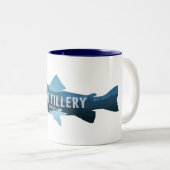 レイクティリリーノースカロライナの魚 ツートーンマグカップ (正面右)