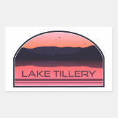 レイクティリーノースカロライナ赤い日の出 長方形シール (正面)