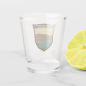 レイクテカポニュージーランドトラベルアートヴィンテージ ショットグラス (裏面)