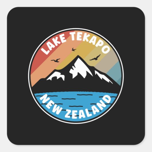 レイクテカポ – ニュージーランドヴィンテージ スクエアシール (正面)