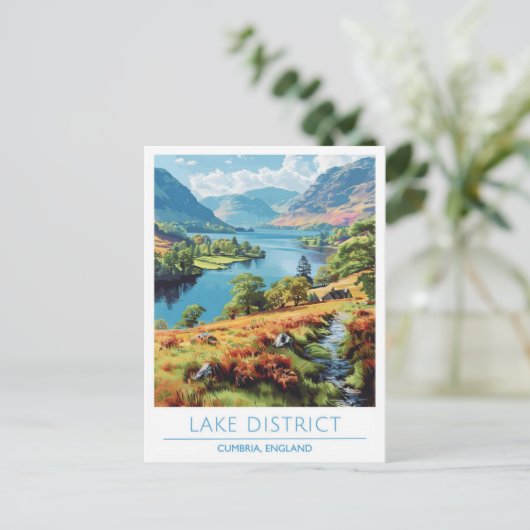 レイクディストリクトクンブリアイングランドヴィンテージトラベル ポストカード (スタンド正面)