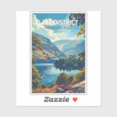 レイクディストリクトナショナルパークイングランドトラベルアート シール (シート)
