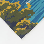 レイクディストリクトナショナルパークイングランドトラベルアート フリースブランケット (角)