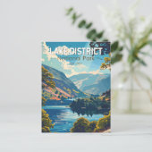 レイクディストリクトナショナルパークイングランドトラベルアート ポストカード (スタンド正面)