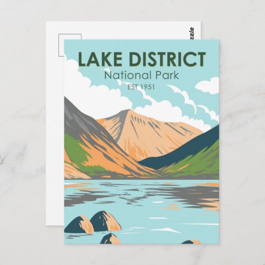 レイクディストリクトナショナルパークワスデールヘッドイングランド ポストカード (正面/裏面)